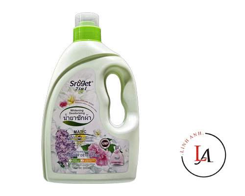 Nước giặt xả Sroget 3L hương tươi mát xanh nhạt